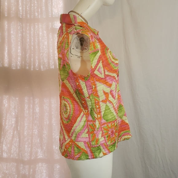 Alberto makali sleeveless crinkle top M size - Picture 3 of 8